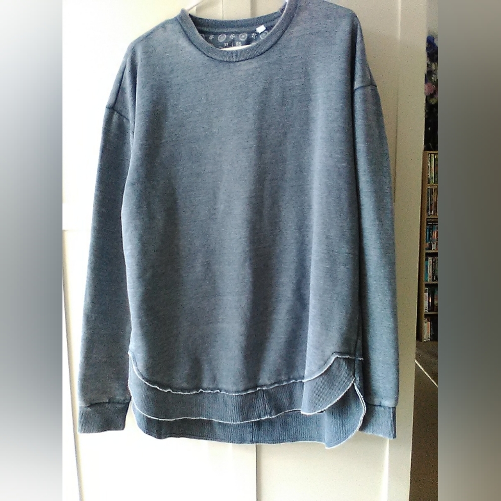 Royce Vintage Poncho Crew Fleece Bluestone Size XL